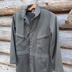 Dickies Vintage Twill Coveralls. Olive Greenish Brownish. Size 38 Short. 34x28